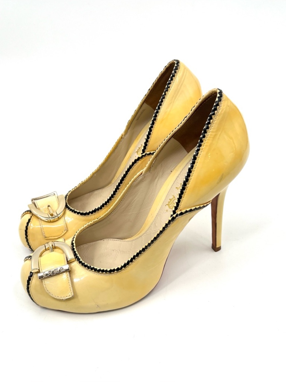 Y2K L.A.M.B Pattent Leather Pump Hidde Platform Heel Shoes